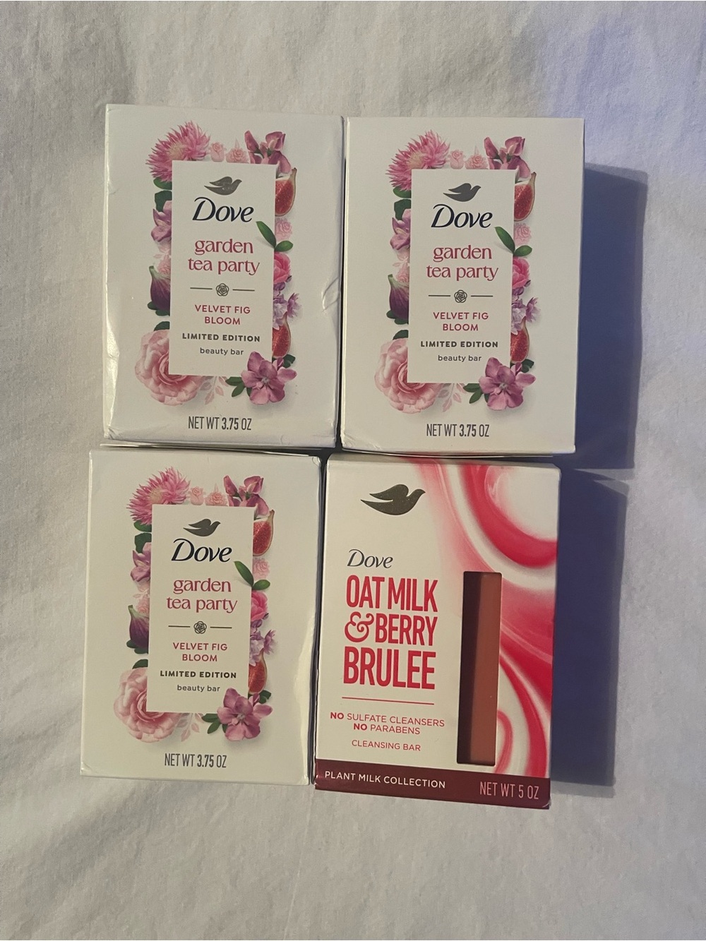 Dove Garden & Oat Milk & Berry Brulee bars - 4 single bars (limited edition)